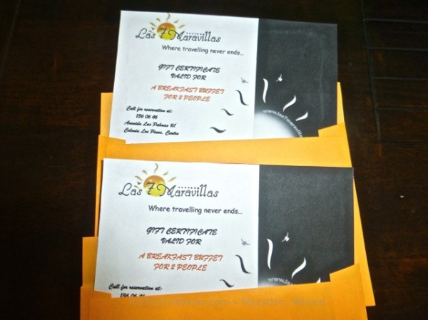 Two gourmet breakfasts with a view for two people at the elegant Las 7 Maravillas.